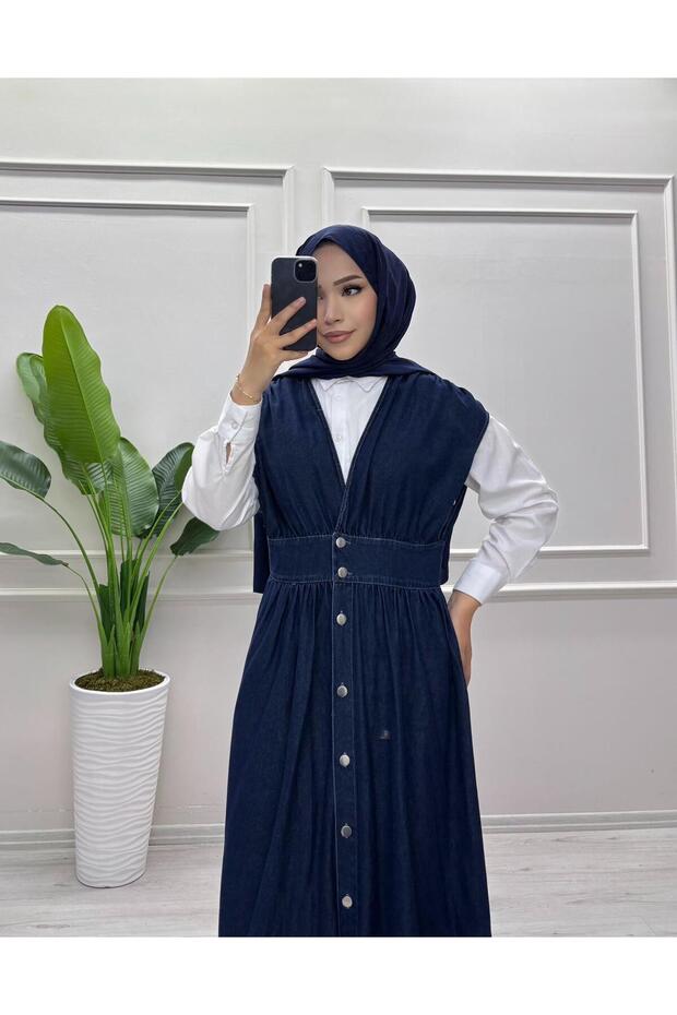 BELDEN KALIN LASTİKLİ KOT JİLE - 3