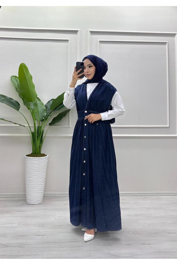 BELDEN KALIN LASTİKLİ KOT JİLE - 2