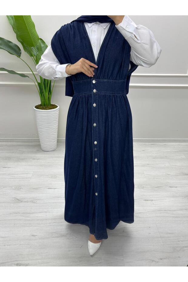 BELDEN KALIN LASTİKLİ KOT JİLE - 4