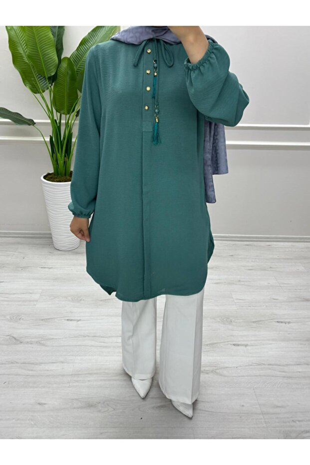 Туника с помпони - 5