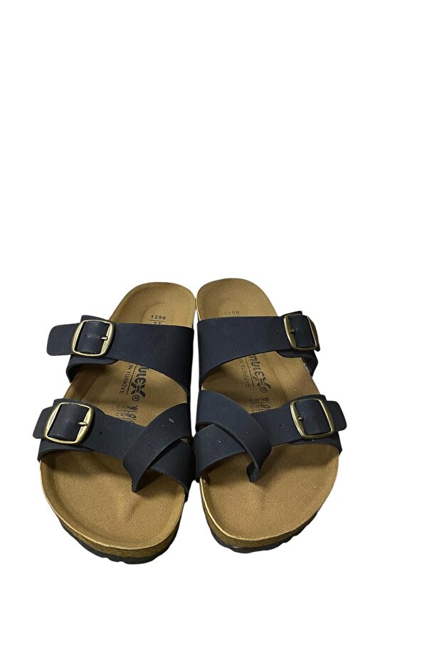 Slippers Double Buckle Flip Flops Thumb - 2