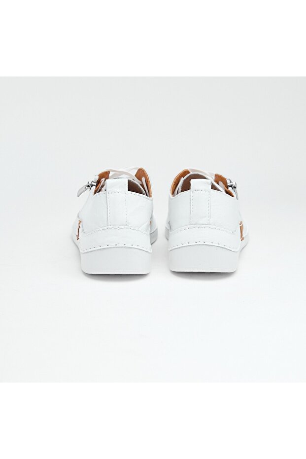 Günlük Hakiki Deri Kadın Sneaker - 4