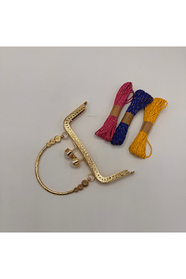 Wallet Clip with Pearl Gold