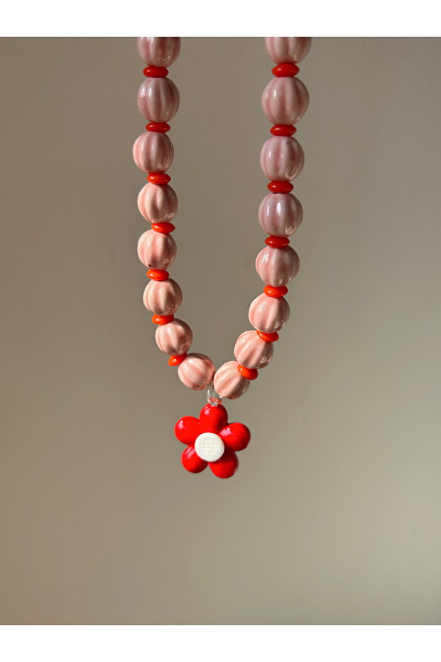 Murano Cam Çiçek Kolye - 2