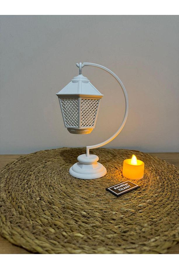 Asılı Mini Sokak Lambası Feneri ve Led Mum - 4