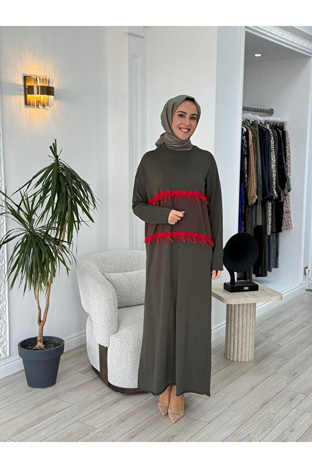 Knitwear Dress Khaki Miss239