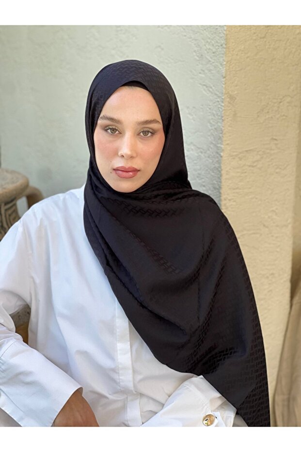 شال بنمط الطوب من سلسلة جاكار الحريري