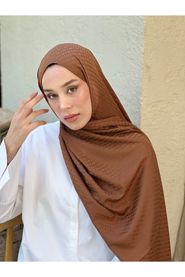 شال بنمط الطوب من سلسلة جاكار الحريري