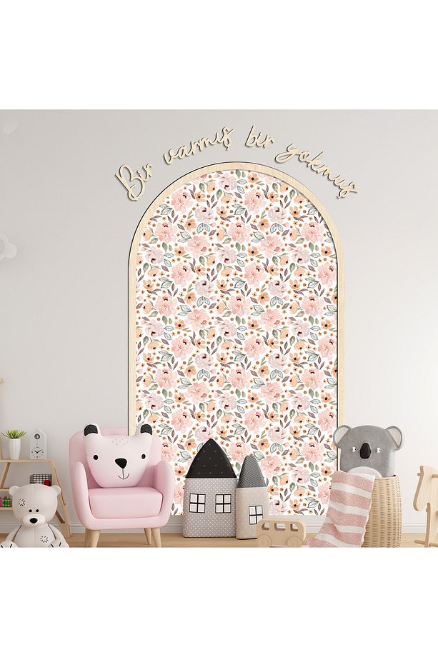 Bir Varmış Bir Yokmuş Çocuk Odası Duvar Dekoru – Yapışkanlı Ahşap Çerçeve & Sticker Set - 4