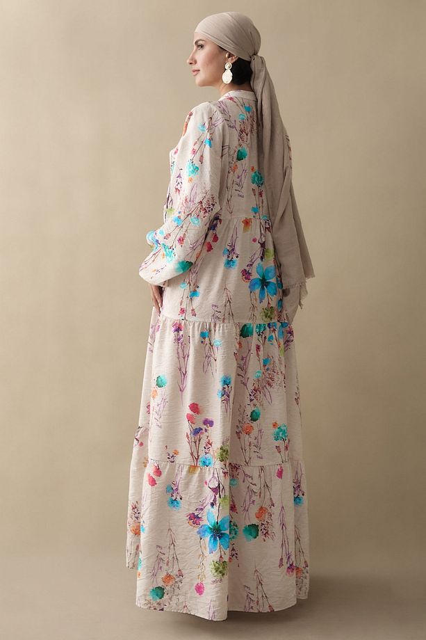 Gardenya Mavi Mango Elbise - 6