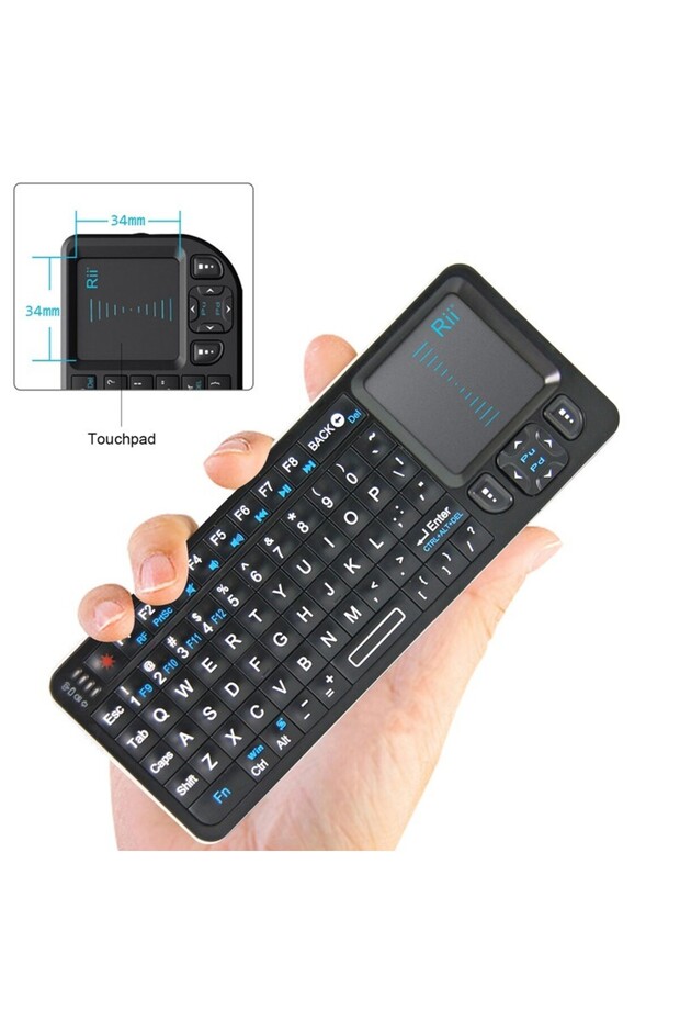 Rii i6 wireless mini keyboard with dual-sided IR remote control - 3