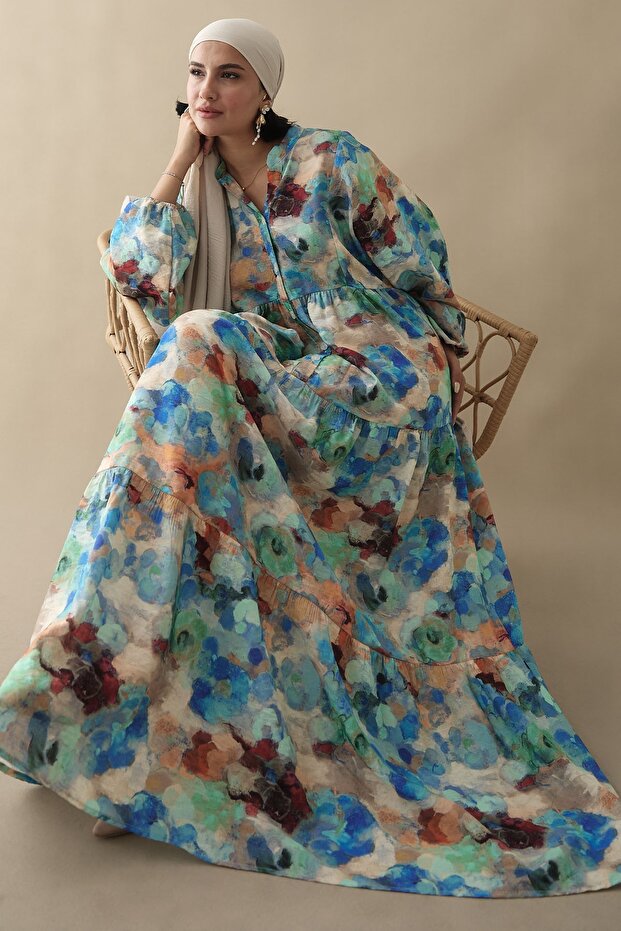 Dalia Mavi Mango Elbise - 4