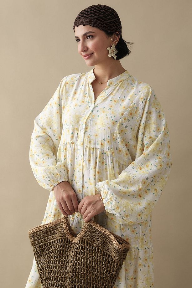 Frezya Sarı Mango Elbise - 2
