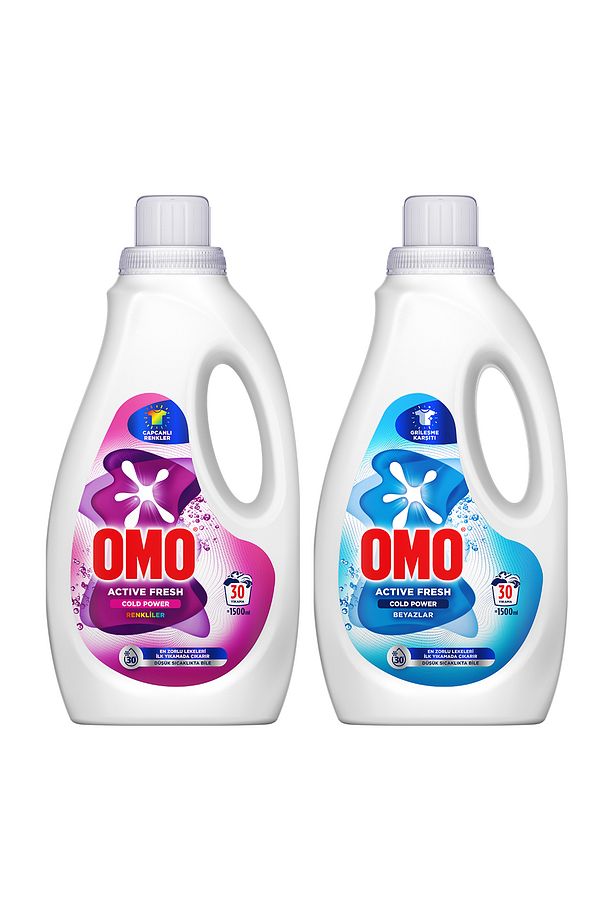 Active Fresh Cold Power Beyazlar Sıvı Deterjan 1500ml x1 + Renkliler Sıvı Deterjan 1500ml x1 - 2
