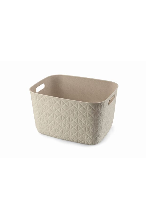 Storage basket with 2 handles Softex, 19 L, 37.7x28.8x22 cm, Cream