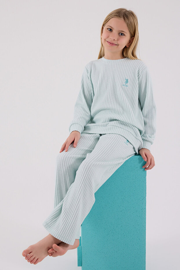 U.S. Polo Assn Girl's Green Tracksuit Set