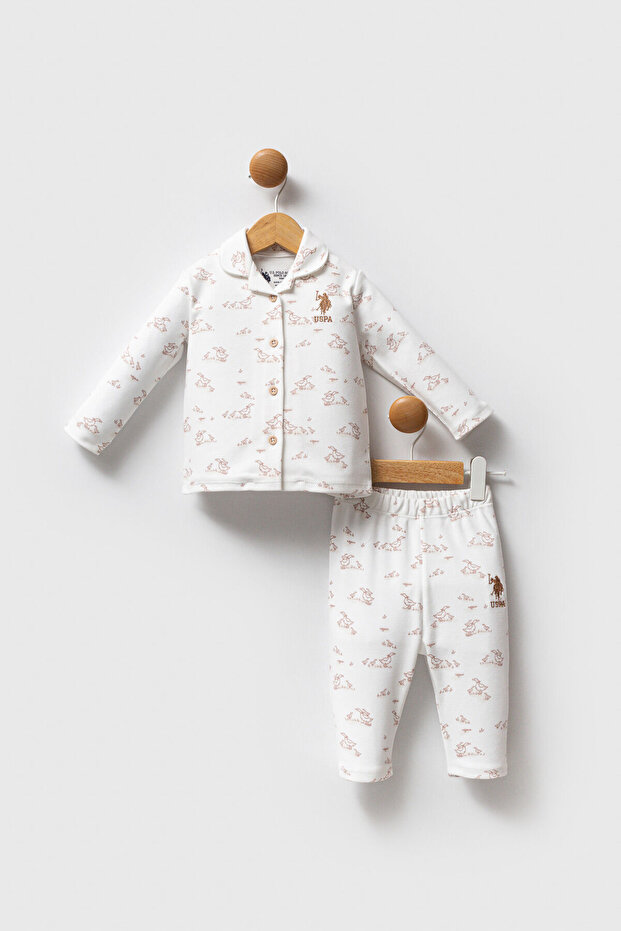 U.S. Polo Assn Baby Girl White Set