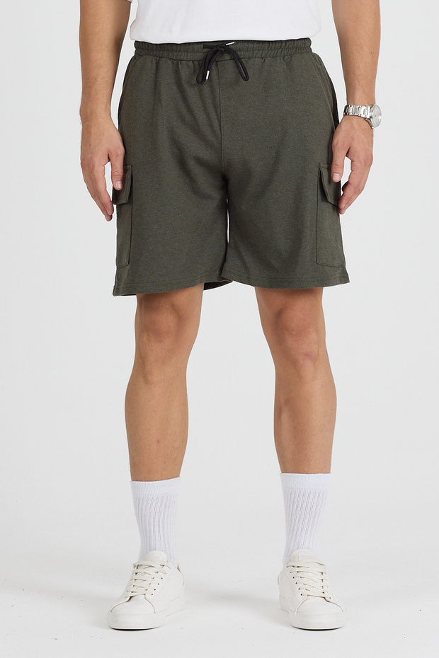 Unisex Kargo Cepli Fit Şort - 3