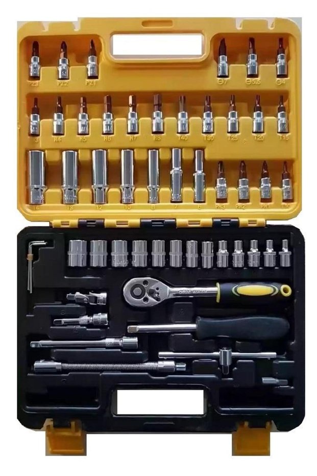 Come in and Take a Look: Boxed 53-Piece Socket Set, Vehicle Repair Set, Ratchet Socket Set Kit