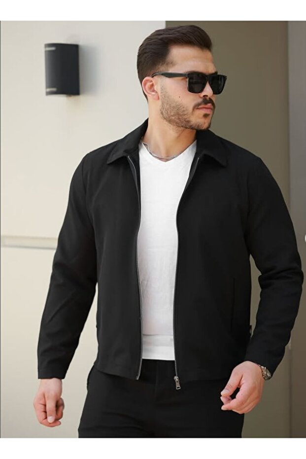 ERKEK DABIL KUMAŞ BOMBER CEKET - 1