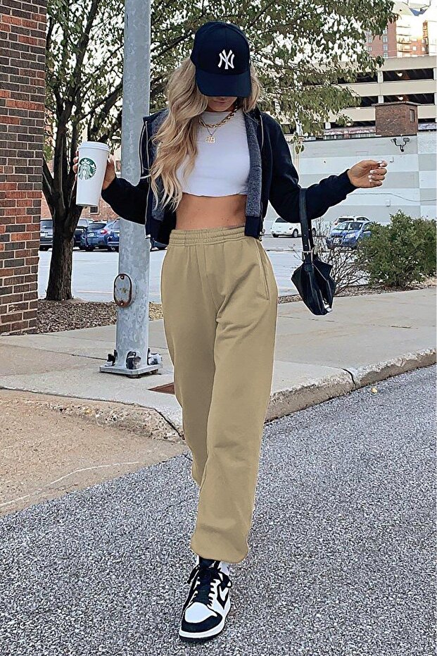 Trening de damă bej basic SH276 - 2