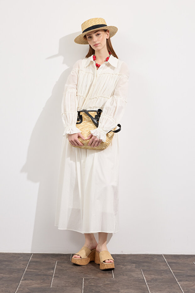 Daisy Vual Elbise Ekru - 4