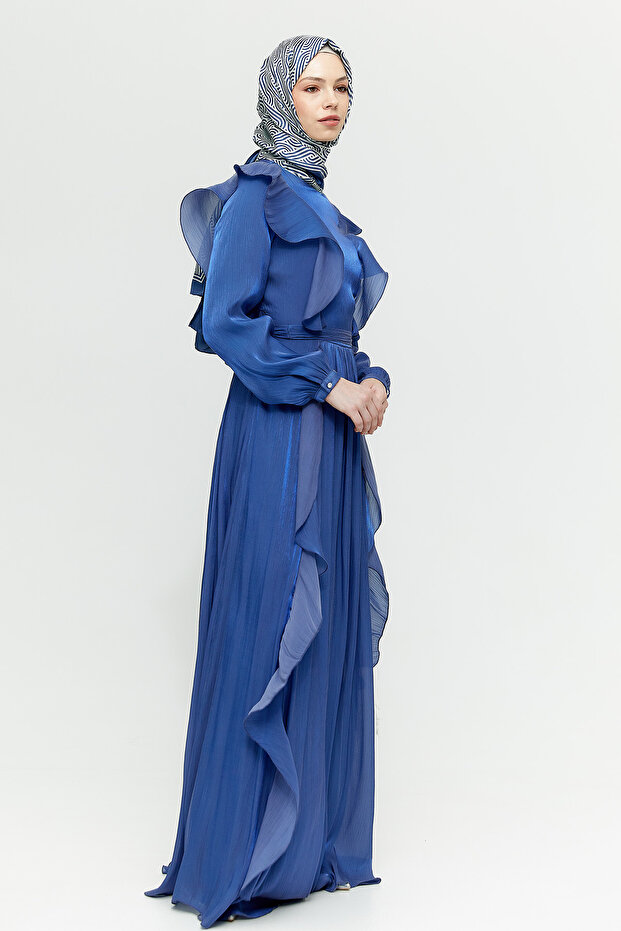 Volan Detaylı Elbise - 2