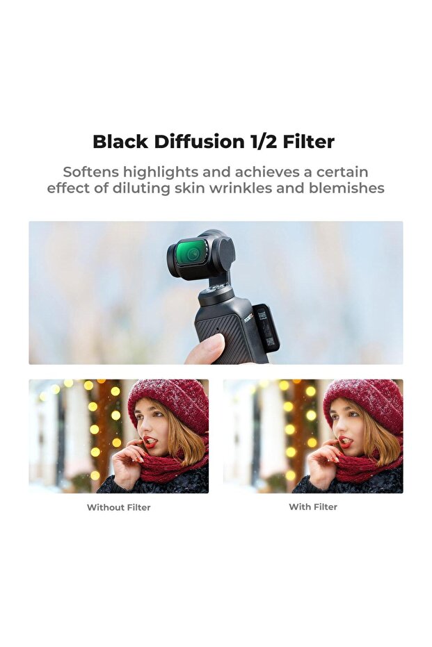 Magnetic Black Mist 1/2 Filter ( DJI Osmo Pocket 3 combo Uyumlu ) - 5