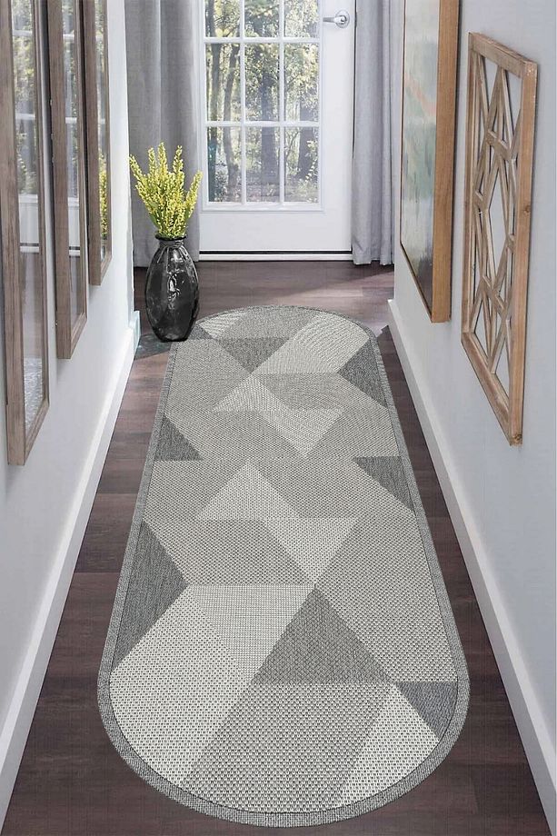 DİJİTAL BASKILI Kaymaz Taban Yıkanabilir Modern Mutfak Halısı Salon Halısı Yolluk - 3