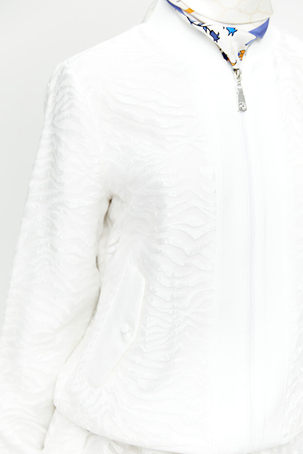 Zebra Organzeli Bomber Ceket - 4