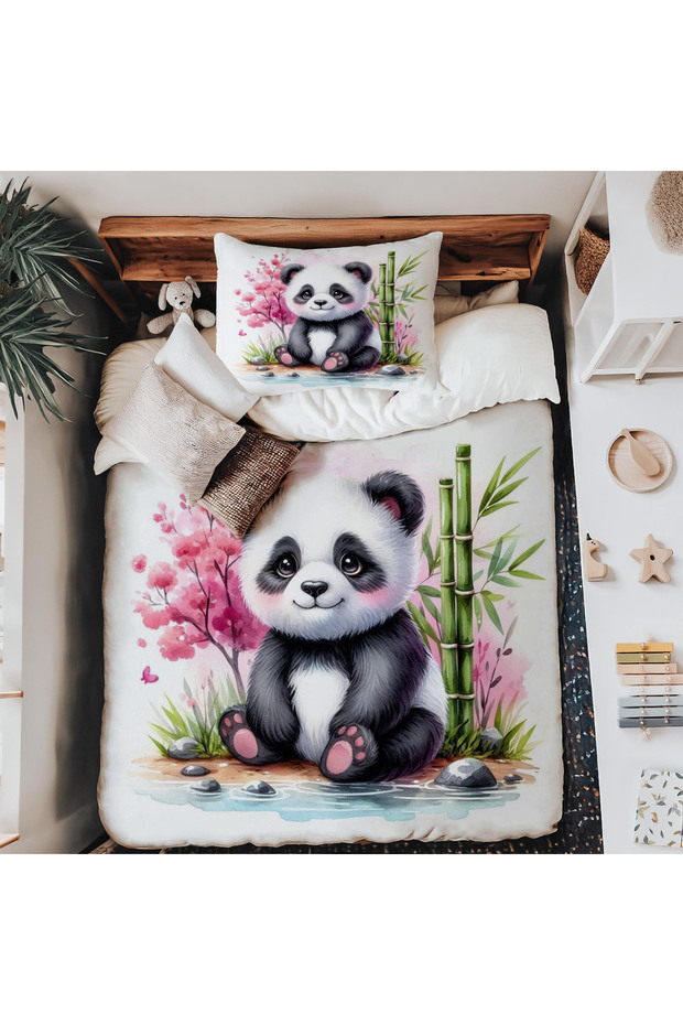 Cute Baby Panda Baby Duvet Cover Set