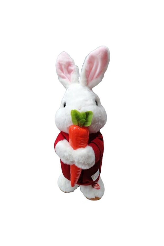 Interactive Dancing Bunny with Voice Repeat, Red, 37 cm - 1