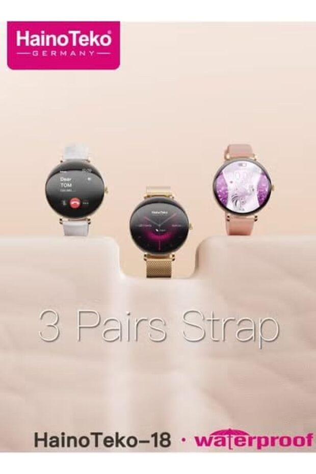 -18 Waterproof Smart Watch With Round Shape AMOLED Display BT Calling Support 3 P - 6
