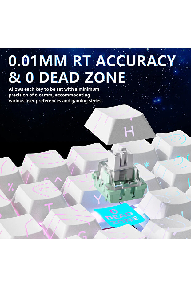Attack Shark X65 HE RGB 8000 Hz Rapid Trigger - Snap Tap 0.01mm Driverlı Manyetik Switch Klavye - 4