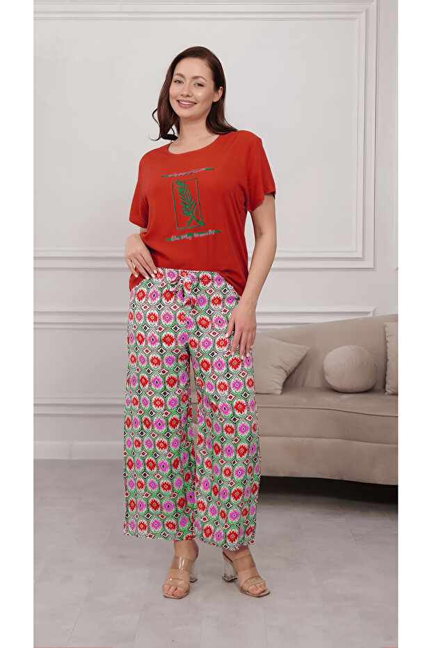Patterned Pajama Set - 1