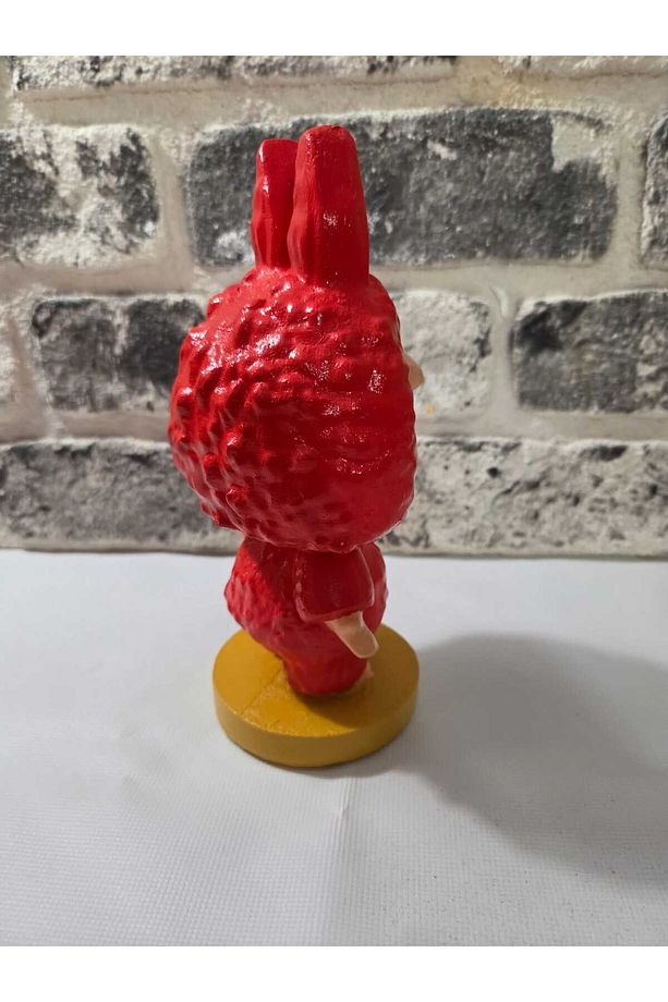 Dekoratif Labubu Biblo Figür-Labubu 22 cm Nar Çiçeği Rengi - 4