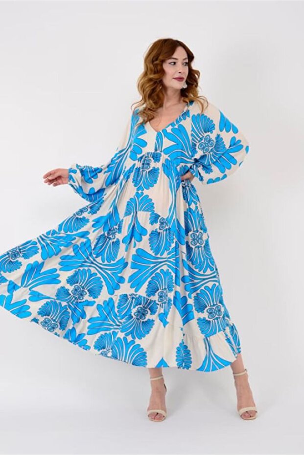 Women's Sleeves Cut Long Dress