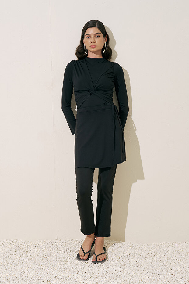 DÜĞÜM DETAYLI SURF MAYO SİYAH - 3