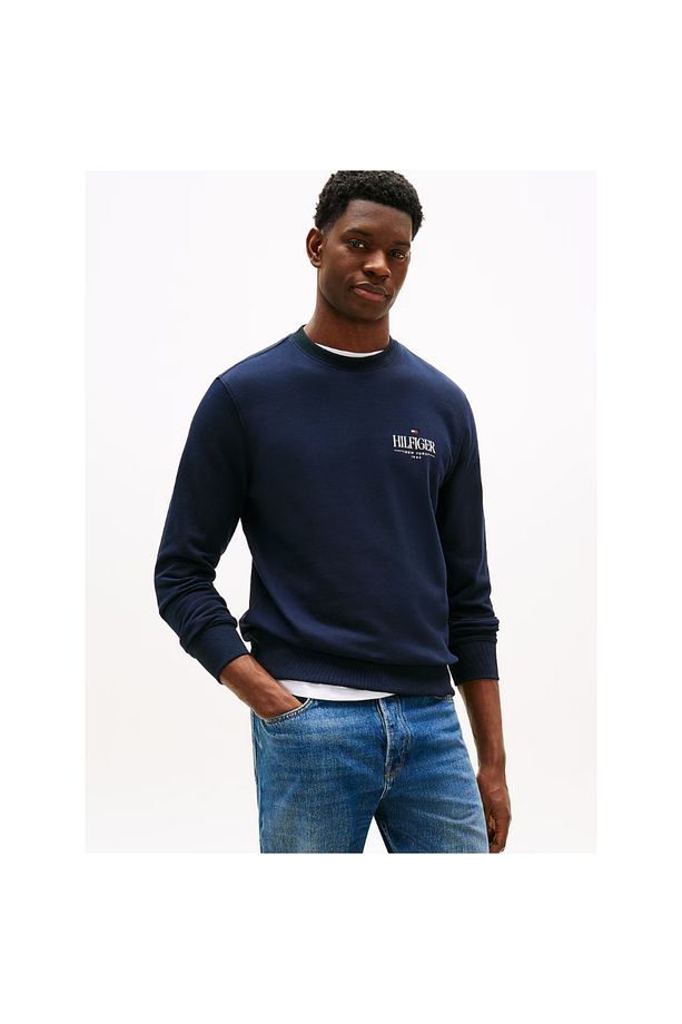 Erkek Regular Fit Baskı Logolu Pamuklu Sweatshirt - Lacivert - 2