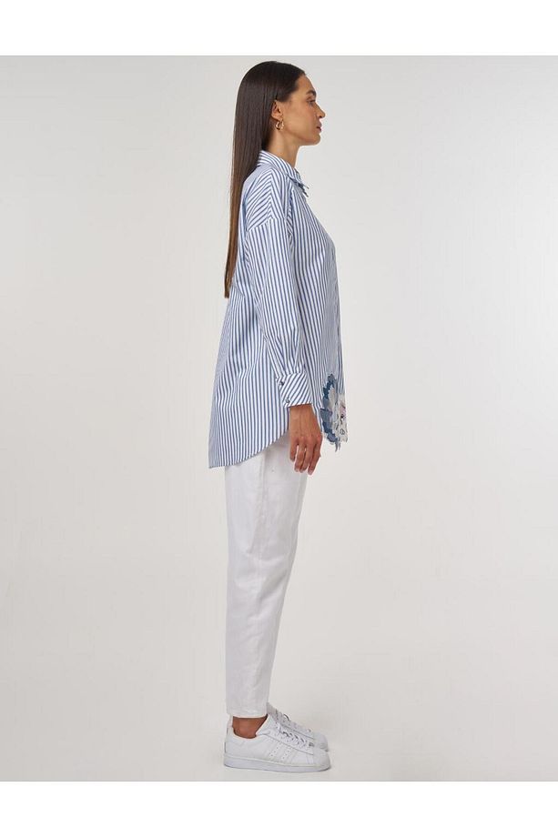 Nakış Aplikeli Pamuklu Tunik - 5