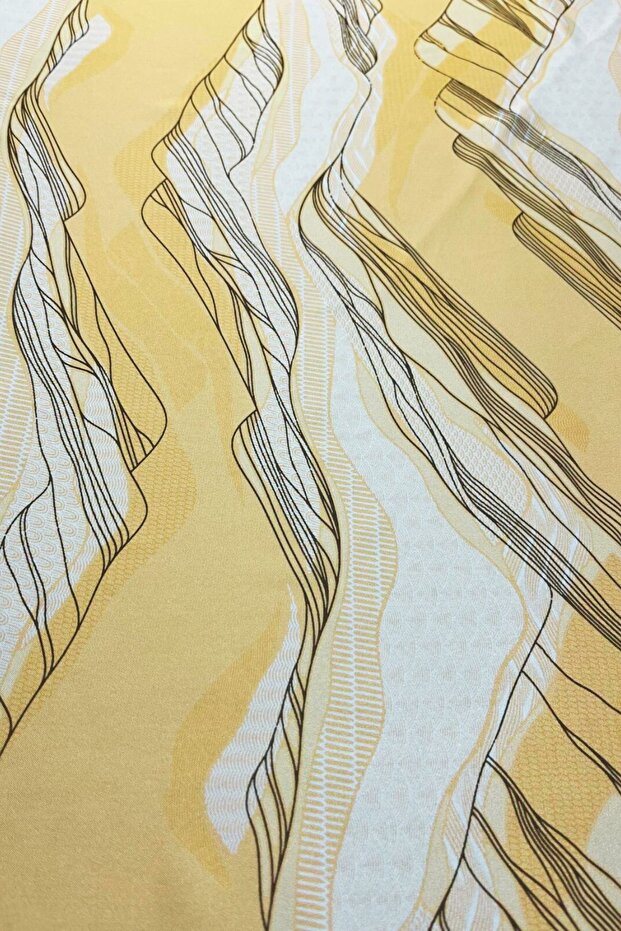 وشاح منقوش باللون الأصفر من Estascarf - 4