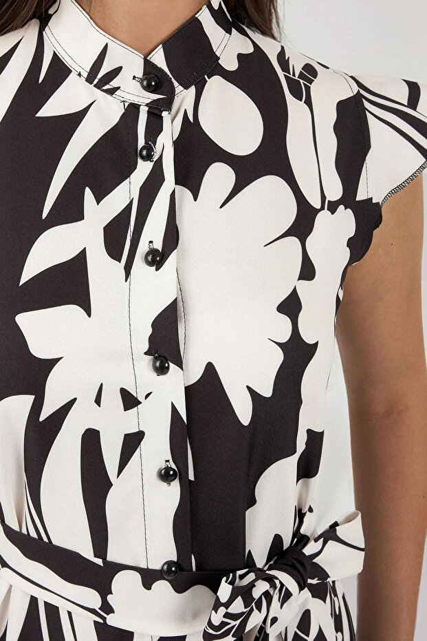 Çiçekli Uzun Elbise - 2