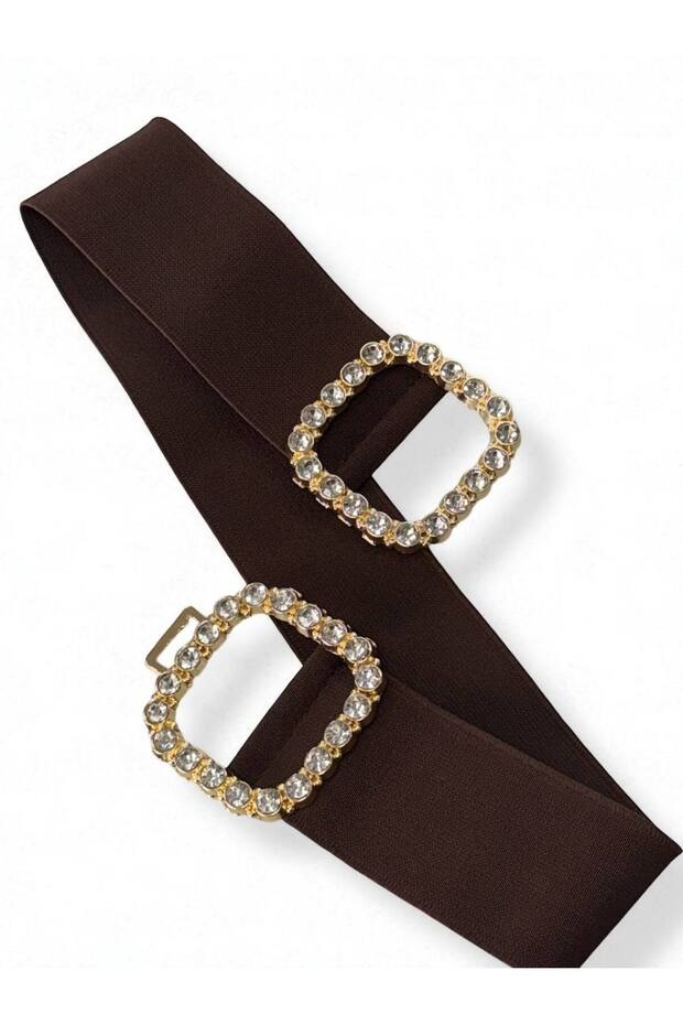 Kadın gold tokalı elastik bel kemeri korse - 4