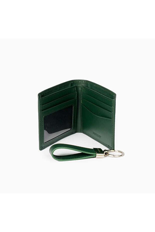 طقم محفظة نقود جلد رجالي مع علاقة مفاتيح أنيقة - 2