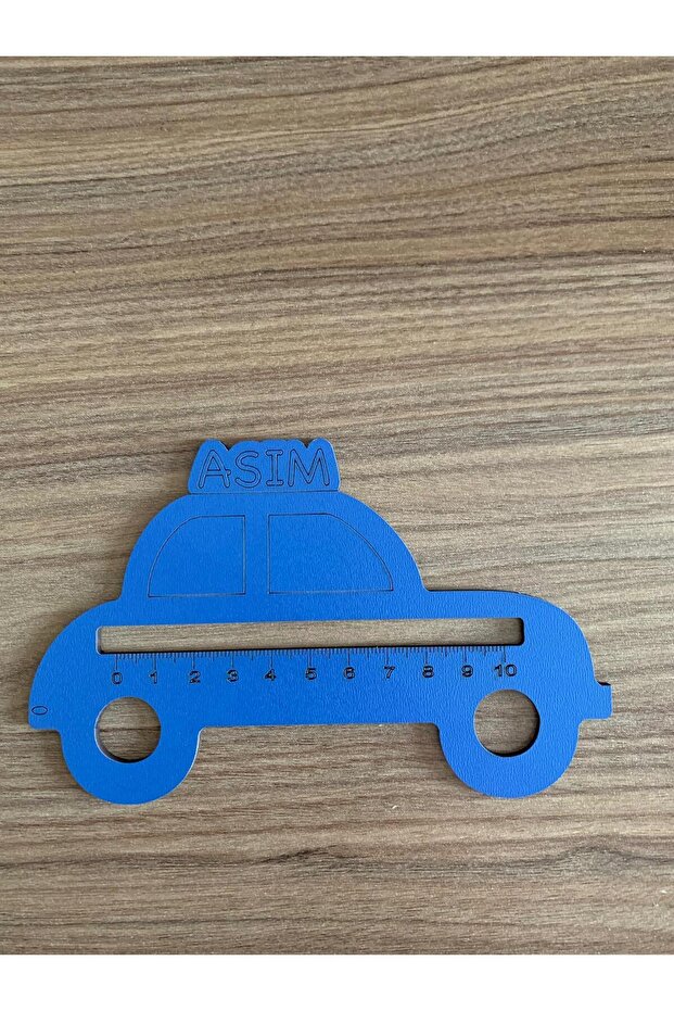 Araba Şekilli Ahşap Cetvel (3'lü) - 1