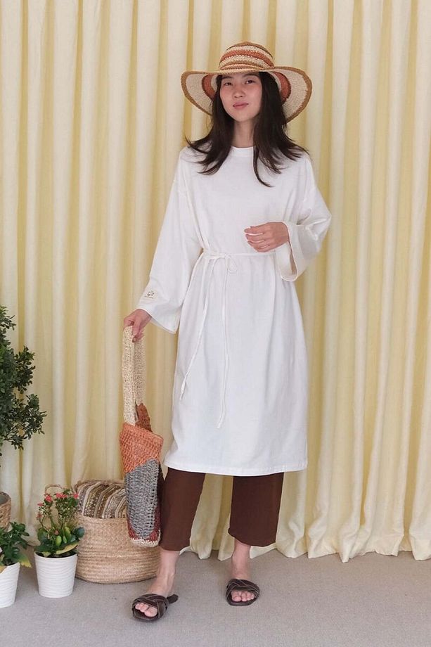 Ekru Uzun Body Tunik - 2
