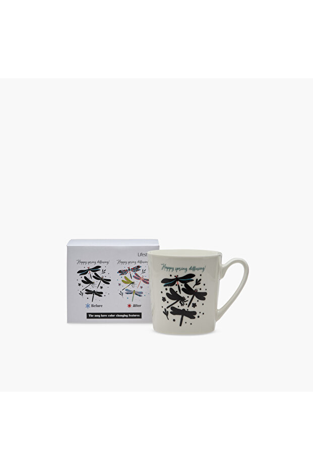 Happy Spring Diffusing Colour Changing Bone China Mug - 500 ml - 7