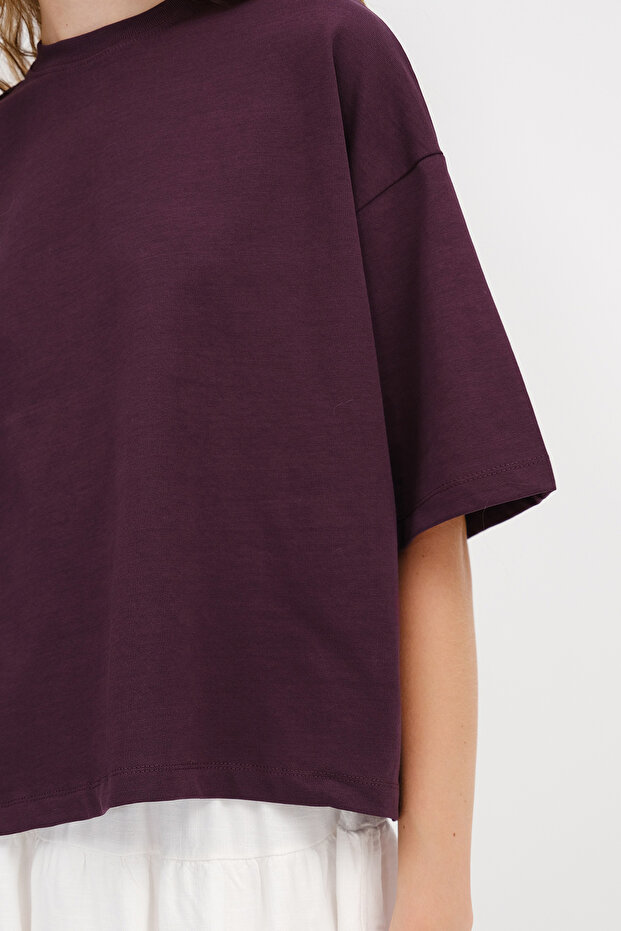Basic Kalın T-shirt P10493-W7 - 3