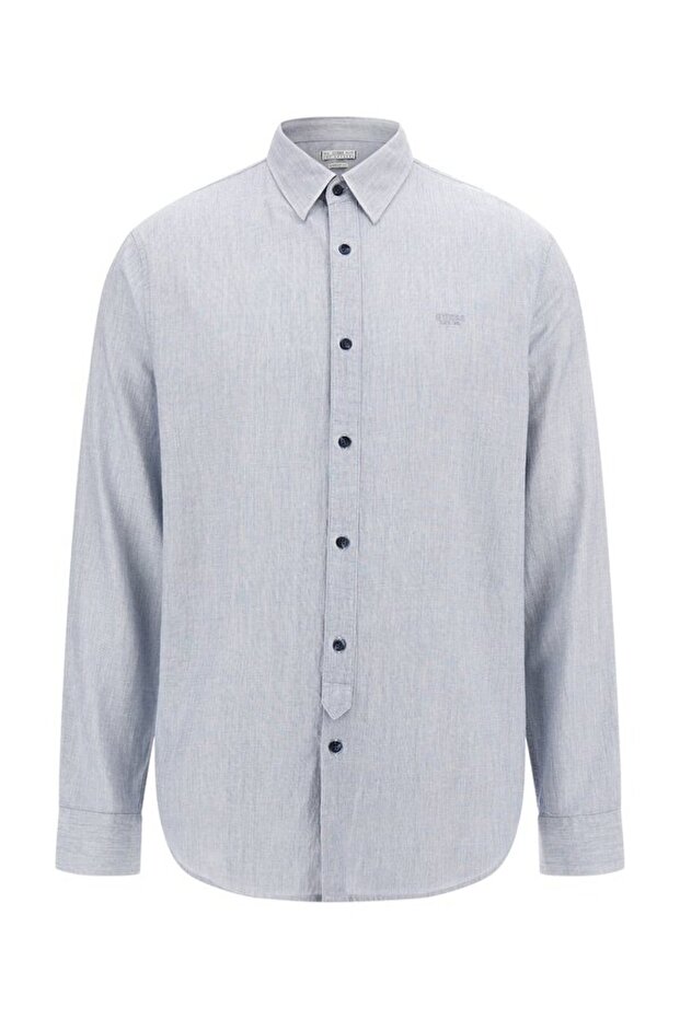 Linen Erkek Keten Karışımlı Regular Fit Gömlek - 1