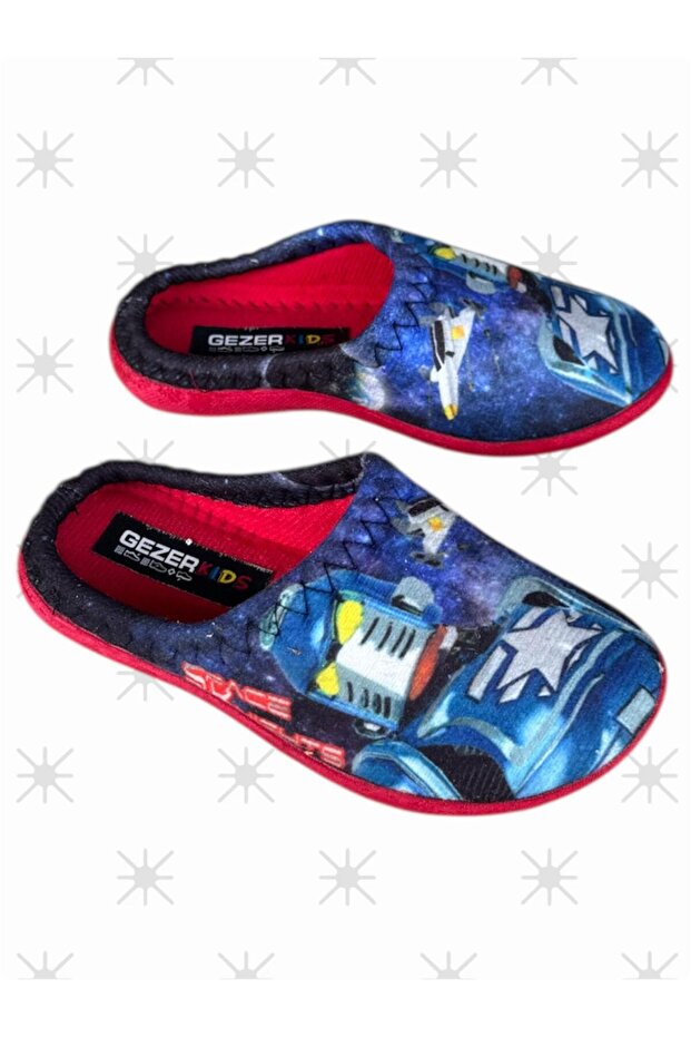 Boy's Printed Plush Anti-Slip Indoor Slippers